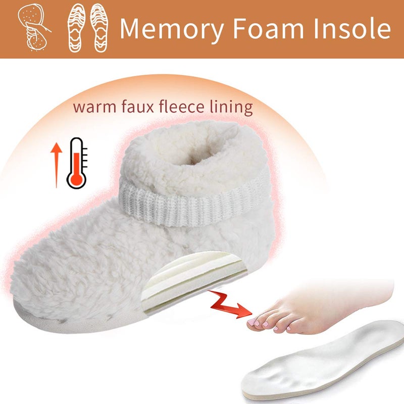 MIXIN Women's Comfort Warm Faux Fleece Fuzzy Ankle Bootie Slippers Plush Lining Slip-on House Shoes Anti-Slip Sole Indoor/Outdoor - Image 3